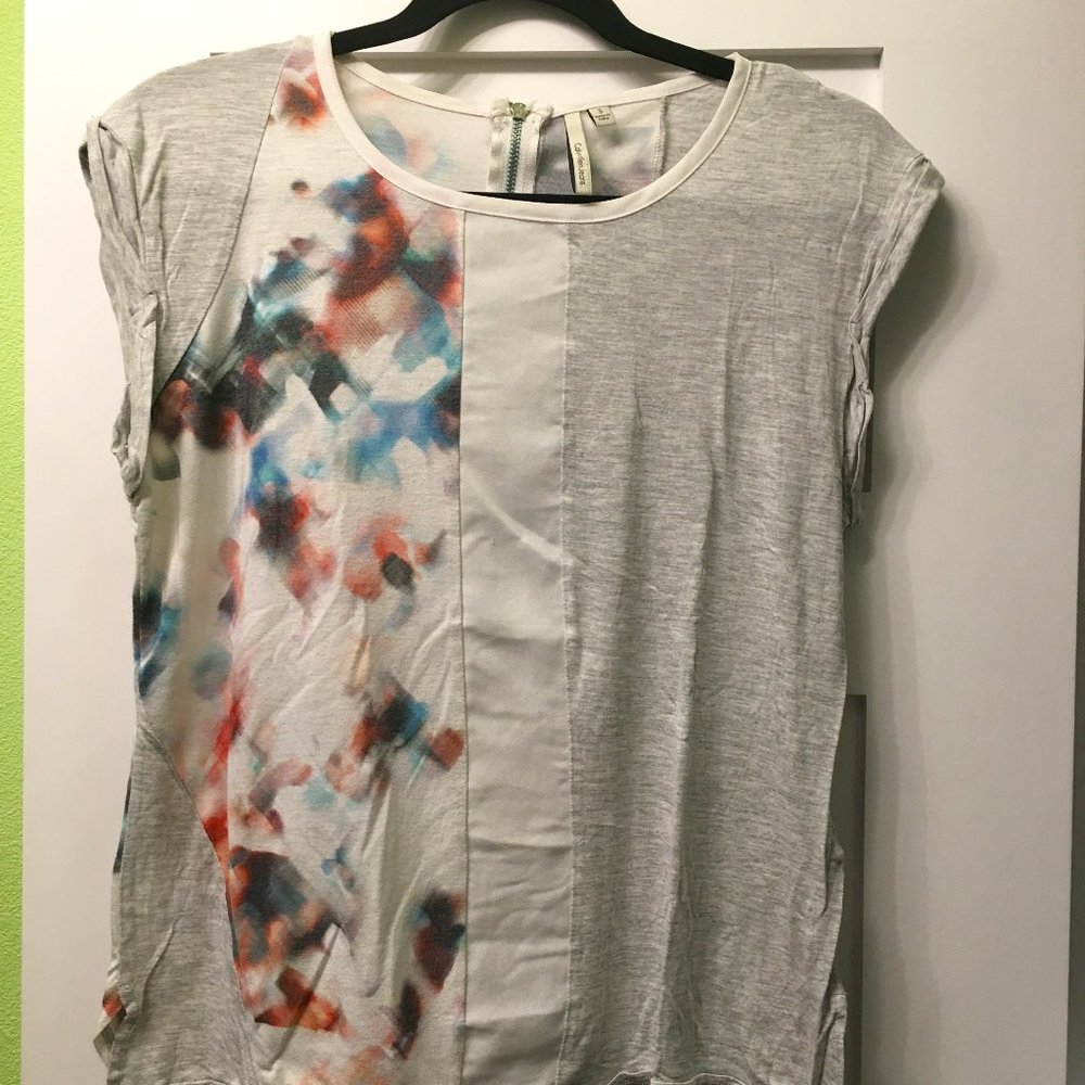 Calvin Klein Jeans Watercolor Zip Back Tee